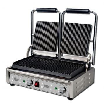 Mercury Double Ribbed Contact Grill with digital timer