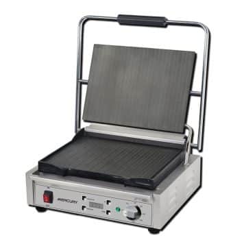 Mercury Single Flat Contact Grill with digital timer